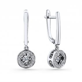Серебряные серьги GRIGORIEV Г02-10-5923-41-00-1 с фианитом Г02-10-5923-41-00-1 фото