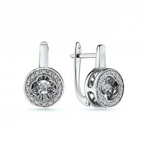 Серебряные серьги GRIGORIEV Г02-10-5923-41-00 с фианитом Г02-10-5923-41-00 фото