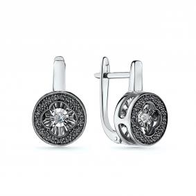 Серебряные серьги GRIGORIEV Г02-10-5923-43-00 с фианитом Г02-10-5923-43-00 фото