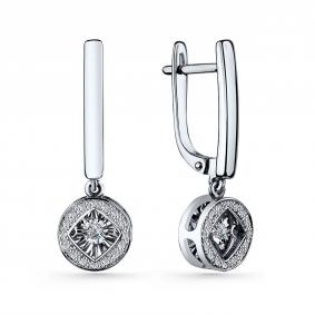 Серебряные серьги GRIGORIEV Г02-10-5924-41-00-1 с фианитом Г02-10-5924-41-00-1 фото