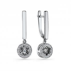 Серебряные серьги GRIGORIEV Г02-10-5925-41-00-1 с фианитом Г02-10-5925-41-00-1 фото