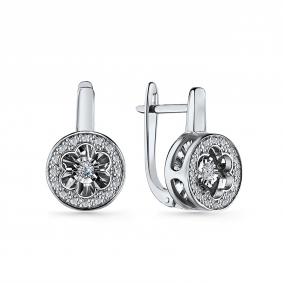 Серебряные серьги GRIGORIEV Г02-10-5925-41-00 с фианитом Г02-10-5925-41-00 фото