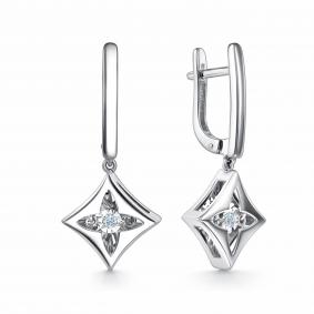 Серебряные серьги GRIGORIEV Г02-10-5958-41-00-1 с фианитом Г02-10-5958-41-00-1 фото