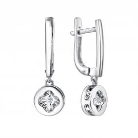 Серебряные серьги GRIGORIEV Г02-10-5986-41-00-1 с фианитом Г02-10-5986-41-00-1 фото