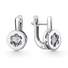 Серебряные серьги GRIGORIEV Г02-10-5988-41-00 с фианитом Г02-10-5988-41-00 фото