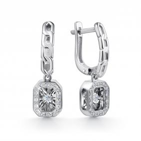 Серебряные серьги GRIGORIEV Г02-10-5995-41-00-1 с фианитом Г02-10-5995-41-00-1 фото