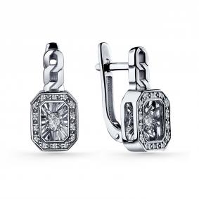 Серебряные серьги GRIGORIEV Г02-10-5995-41-00 с фианитом Г02-10-5995-41-00 фото