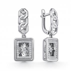 Серебряные серьги GRIGORIEV Г02-10-5996-41-00-1 с фианитом Г02-10-5996-41-00-1 фото