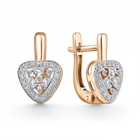 Золотые серьги GRIGORIEV Г02-11-01073-11-00 с бриллиантом Г02-11-01073-11-00 фото