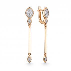 Золотые серьги GRIGORIEV Г02-11-01118-41-00-1 с фианитом Г02-11-01118-41-00-1 фото