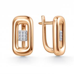 Золотые серьги GRIGORIEV Г02-11-01121-41-00 с фианитом Г02-11-01121-41-00 фото