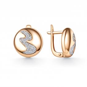 Золотые серьги GRIGORIEV Г02-11-01123-41-00 с фианитом Г02-11-01123-41-00 фото