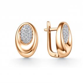 Золотые серьги GRIGORIEV Г02-11-01124-41-00 с фианитом Г02-11-01124-41-00 фото