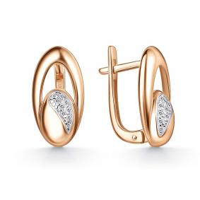 Золотые серьги GRIGORIEV Г02-11-01125-41-00 с фианитом Г02-11-01125-41-00 фото