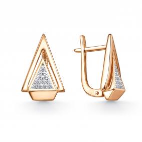 Золотые серьги GRIGORIEV Г02-11-01138-41-00 с фианитом Г02-11-01138-41-00 фото