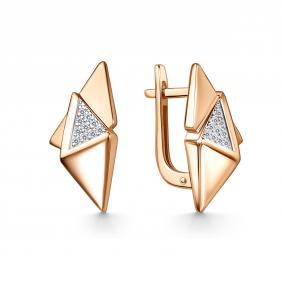 Золотые серьги GRIGORIEV Г02-11-01139-41-00 с фианитом Г02-11-01139-41-00 фото