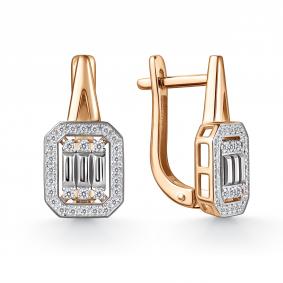 Золотые серьги GRIGORIEV Г02-11-01140-21-00 с бриллиантом Г02-11-01140-21-00 фото