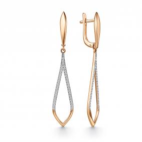 Золотые серьги GRIGORIEV Г02-11-01143-41-00-1 с фианитом Г02-11-01143-41-00-1 фото