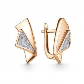 Золотые серьги GRIGORIEV Г02-11-01144-41-00 с фианитом Г02-11-01144-41-00 фото