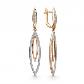 Золотые серьги GRIGORIEV Г02-11-01145-41-00-1 с фианитом Г02-11-01145-41-00-1 фото