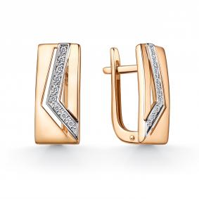 Золотые серьги GRIGORIEV Г02-11-01153-41-00 с фианитом Г02-11-01153-41-00 фото