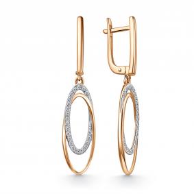 Золотые серьги GRIGORIEV Г02-11-01164-41-00-1 с фианитом Г02-11-01164-41-00-1 фото