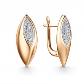 Золотые серьги GRIGORIEV Г02-11-01183-41-00 с фианитом Г02-11-01183-41-00 фото