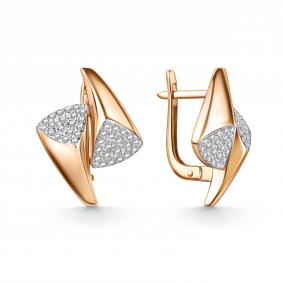 Золотые серьги GRIGORIEV Г02-11-01184-41-00 с фианитом Г02-11-01184-41-00 фото