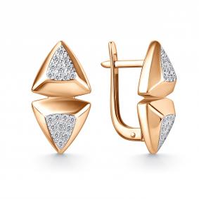 Золотые серьги GRIGORIEV Г02-11-01185-41-00 с фианитом Г02-11-01185-41-00 фото