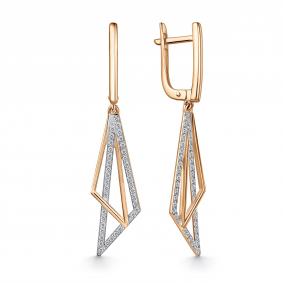 Золотые серьги GRIGORIEV Г02-11-01186-41-00-1 с фианитом Г02-11-01186-41-00-1 фото