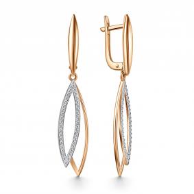 Золотые серьги GRIGORIEV Г02-11-01204-41-00-1 с фианитом Г02-11-01204-41-00-1 фото