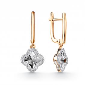 Золотые серьги GRIGORIEV Г02-11-01258-21-00-1 с бриллиантом Г02-11-01258-21-00-1 фото