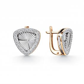 Золотые серьги GRIGORIEV Г02-11-01260-21-00 с бриллиантом Г02-11-01260-21-00 фото