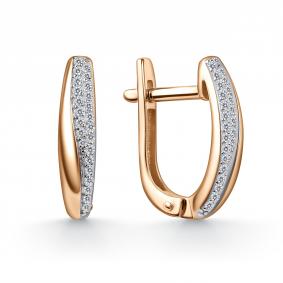 Золотые серьги GRIGORIEV Г02-11-01302-21-00 с бриллиантом Г02-11-01302-21-00 фото