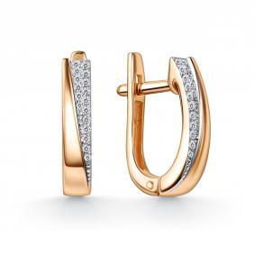 Золотые серьги GRIGORIEV Г02-11-01303-21-00 с бриллиантом Г02-11-01303-21-00 фото