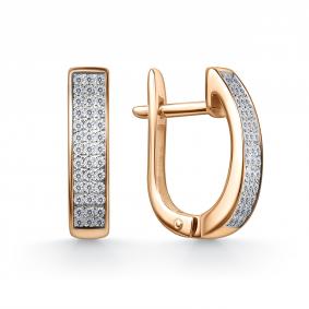 Золотые серьги GRIGORIEV Г02-11-01307-21-00-1 с бриллиантом Г02-11-01307-21-00-1 фото