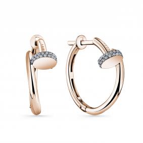 Золотые серьги GRIGORIEV Г02-11-0592-11-00 с бриллиантом Г02-11-0592-11-00 фото