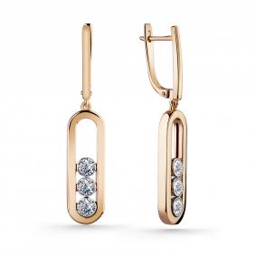 Золотые серьги GRIGORIEV Г02-11-0821-11-00 с бриллиантом Г02-11-0821-11-00 фото