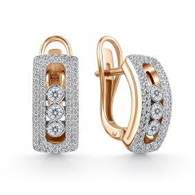 Золотые серьги GRIGORIEV Г02-11-0824-11-00 с бриллиантом Г02-11-0824-11-00 фото