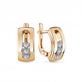 Золотые серьги GRIGORIEV Г02-11-0827-11-00 с бриллиантом Г02-11-0827-11-00 фото