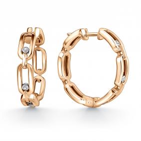 Золотые серьги GRIGORIEV Г02-11-0898-11-00 с бриллиантом Г02-11-0898-11-00 фото