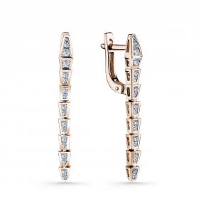 Золотые серьги GRIGORIEV Г02-11-0973-11-00 с бриллиантом Г02-11-0973-11-00 фото