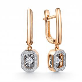 Золотые серьги GRIGORIEV Г02-11-51025-31-00-1 с бриллиантом Г02-11-51025-31-00-1 фото