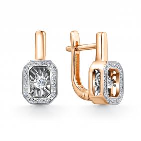 Золотые серьги GRIGORIEV Г02-11-51025-31-00 с бриллиантом Г02-11-51025-31-00 фото