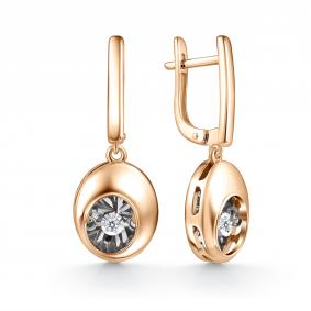 Золотые серьги GRIGORIEV Г02-11-51030-11-00-1 с бриллиантом Г02-11-51030-11-00-1 фото