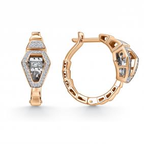 Золотые серьги GRIGORIEV Г02-11-51042-31-00 с бриллиантом Г02-11-51042-31-00 фото