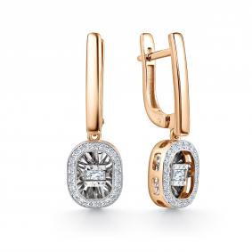 Золотые серьги GRIGORIEV Г02-11-51047-11-00-1 с бриллиантом Г02-11-51047-11-00-1 фото