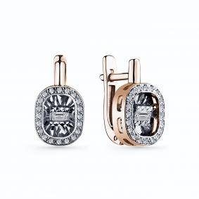 Золотые серьги GRIGORIEV Г02-11-51047-11-00 с бриллиантом Г02-11-51047-11-00 фото