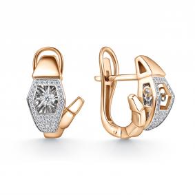 Золотые серьги GRIGORIEV Г02-11-51058-31-00-1 с бриллиантом Г02-11-51058-31-00-1 фото