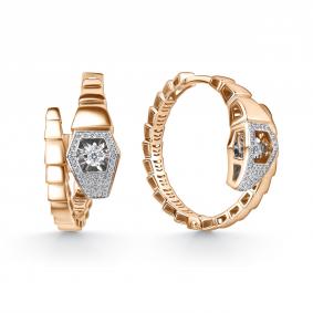 Золотые серьги GRIGORIEV Г02-11-51058-31-00 с бриллиантом Г02-11-51058-31-00 фото